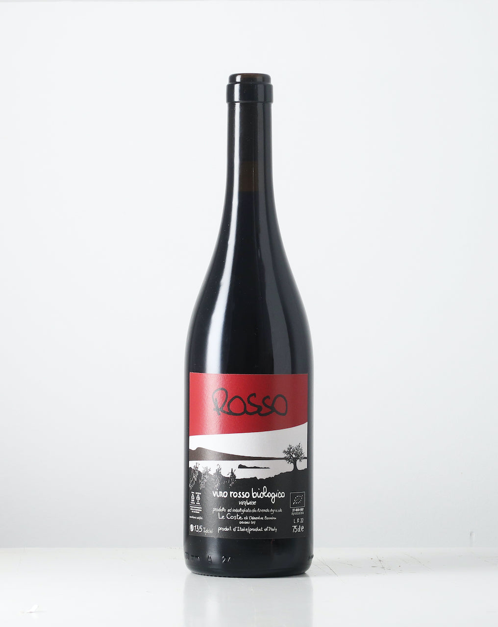 Natural wine from amazing Le Coste in Lazio, 95 % Sangiovese and 5 % blend without anything added.