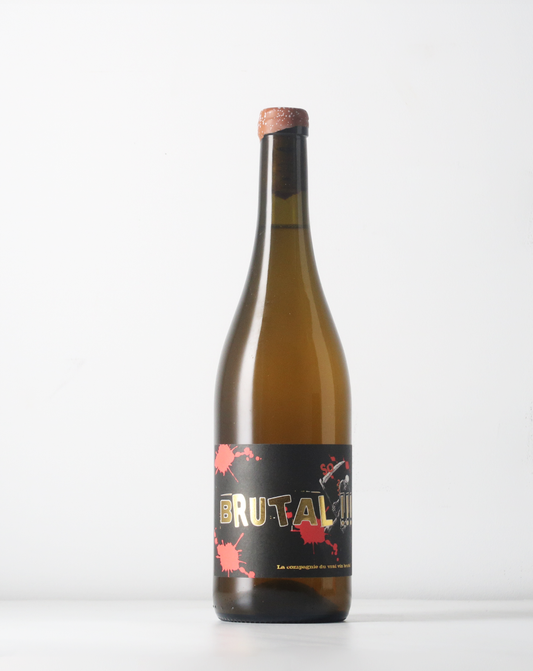 Natural winemaker La Sorga makes this Brutal from a blend of white grapes. No sulfur, no filtration, or anything else. Its peachy and saline.