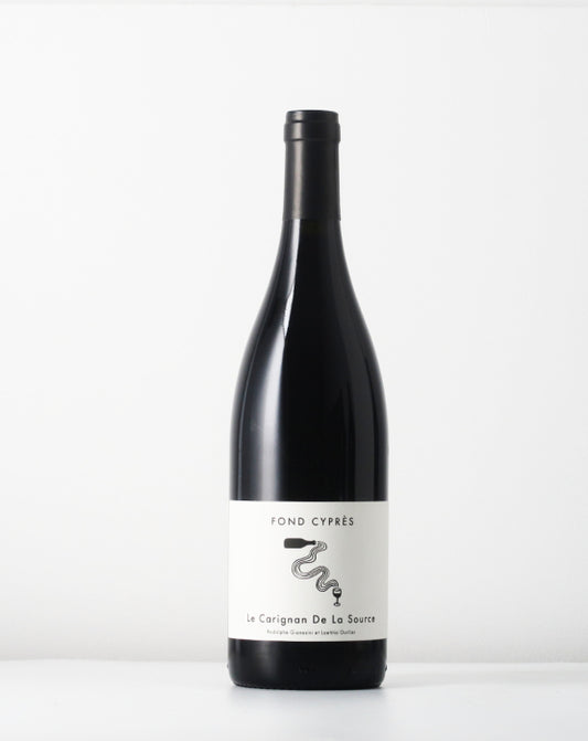 Another great natural wine from Fond Cyprès in Languedoc. This Carignan will leave you satisfied happy.