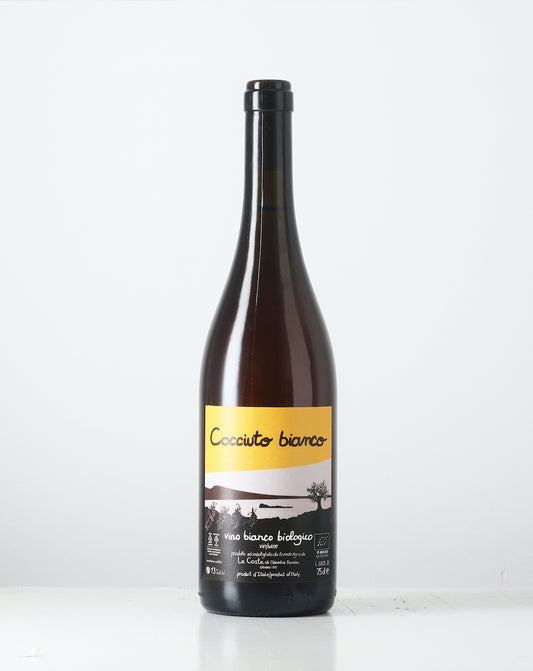 The natural wines of Le Coste in Lazio is always outstanding. Cocciuto Bianco is mostly Procanico  produced entirely in terraotta amphorae.